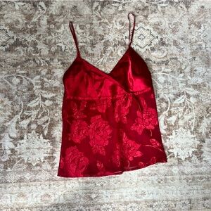 Morgan Taylor Red Satin Lingerie Top